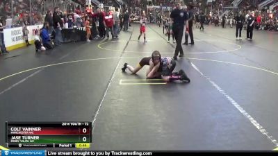 72 lbs Champ. Round 1 - Jase Turner, Perry Youth WC vs Colt Vainner, Manchester WC