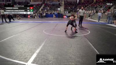 70 lbs Cons. Round 2 - Jamison Andra, Atchison vs Christian Dobelbower, Trailhands