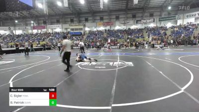 120 lbs Round Of 32 - Cole Sigler, Fowler WC vs Bentley Patrick, Gunnison Middle School