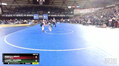 Girls 3A/4A 105 Cons. Round 4 - Cassidy Halgren, Mount Vernon (Girls) vs Rebecca Serati, Kamiak (Girls)