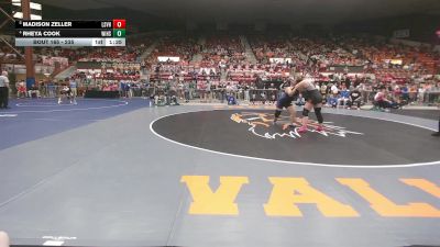 235 lbs Quarterfinal - Madison Zeller, Lindsborg-Smoky Valley HS vs Rheya Cook, Winfield HS