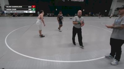 157 lbs Cons. Sub-quarters - Aiden Chur, Granite Hills High School Wrestling vs Blake Samuelson, Kansas City Training Center