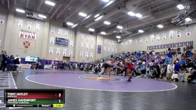 215 lbs Quarterfinal - Tony Hatley, Bartlett vs James Davenport, Friendship Christian