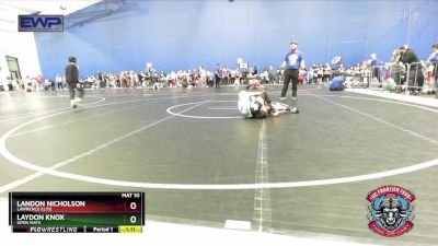 96 lbs Cons. Semi - Laydon Knox, Open Mats vs Landon Nicholson, Lawrence Elite