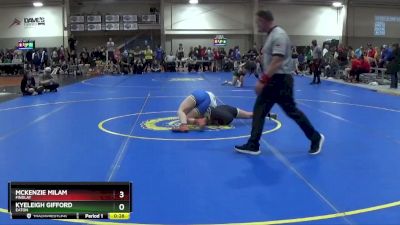 135 lbs Cons. Round 4 - Kyeleigh Gifford, Eaton vs McKenzie Milam, Findlay