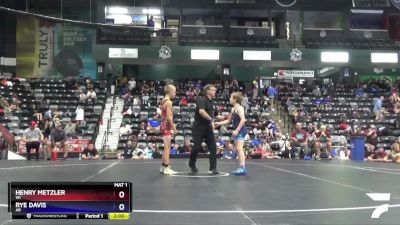 92 lbs 7th Place Match - Henry Metzler, WI vs Rye Davis, AR