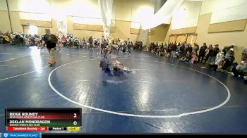 45 lbs Quarterfinal - Ridge Roundy, Bear River Wrestling Club vs Deklan Mondragon, Ravage Wrestling Club