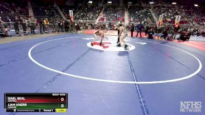 4A-120 lbs Cons. Round 3 - Liam Knerr, Laramie vs Isael Beal, Central