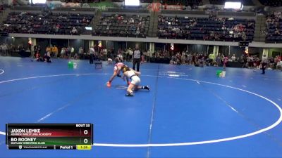 85 lbs Quarterfinal - Jaxon Lemke, Askren Wrestling Academy vs Bo Rooney, Outlaw Wresting Club