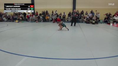 40 lbs Round 3 - Lincoln Laursen, Chippewa Elite vs Olive Yang-Elson, Summit Wrestling Academy