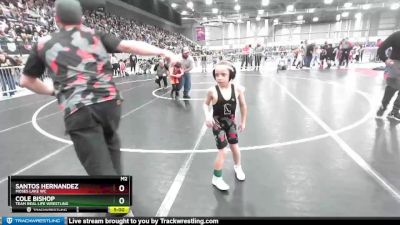 45 lbs Quarterfinal - Santos Hernandez, Moses Lake WC vs Cole Bishop, Team Real Life Wrestling