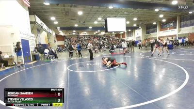 144 lbs Cons. Round 2 - Steven Velasco, Victor Valley vs Jordan Saadieh, Westmont