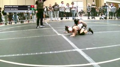 86 lbs Semifinal - Matthew Aviles, Savage House WC vs Stevie Graybill, Cal Grapplers