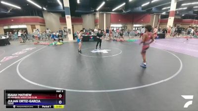 106 lbs Round 4 - Isaiah Mathew, NG Bombers Wrestling Club vs Julian Ortiz-Garcia, Texas