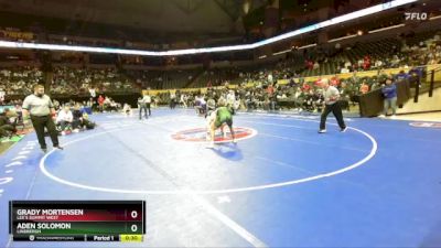 150 Class 4 lbs Cons. Round 1 - Grady Mortensen, Lee`s Summit West vs Aden Solomon, Lindbergh