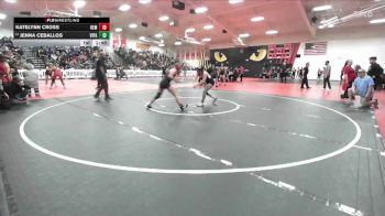 135 lbs Champ. Round 1 - Katelynn Cross, Hemet vs Jenna Ceballos, Villa Park