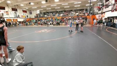 138 lbs Quarterfinal - Von Springston, Lander Middle School vs Garrett Henley, Lovell Middle School