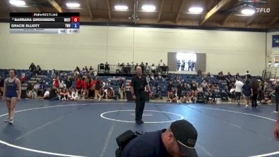 110 lbs Cons. Semi - Gracie Elliott, Texas Wesleyan vs Barbara Greenberg, Westcliff