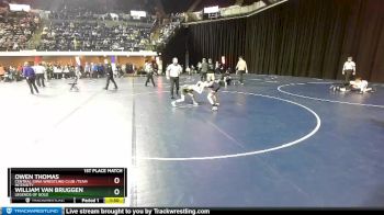 92 lbs 1st Place Match - Owen Thomas, Central Iowa Wrestling Club /Team Intensity vs William Van Bruggen, Legends Of Gold