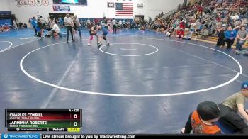 120 lbs Quarterfinal - Charles Coxbill, Laramie Middle School vs Jarmiaha Roberts, Gering Middle School