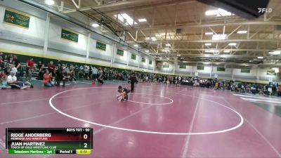 50 lbs Champ. Round 1 - Ridge Anderberg, Mobridge AAU Wrestling vs Juan Martinez, Touch Of Gold Wrestling Club