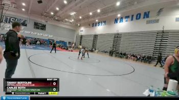 135 lbs 1st Place Match - Tawny Bertolini, Greybull Basin Athletic Club vs Carlee Roth, Moorcroft Mat Masters Wrestling Club