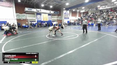 113 lbs Champ. Round 2 - Joseph Diaz, Corona Senior vs Paulo Valdez, Hesperia