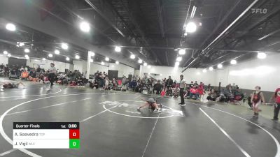 50 lbs Quarterfinal - Alaina Saavedra, Top Rank vs Joaquin Vigil, WLV Junior Wrestling