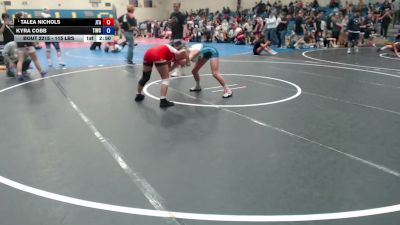 115 lbs Champ. Round 2 - Talea Nichols, Jimenez Trained Academy vs Kyra Cobb, Team Idaho Wrestling Club