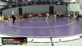 113 lbs 2nd Wrestleback (8 Team) - Brady Elfreich, Evansville Mater Dei vs Sam Blanco Colmenares, Avon