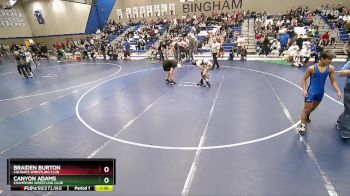 116 lbs Cons. Round 2 - Canyon Adams, Champions Wrestling Club vs Braiden Burton, Cougars Wrestling Club