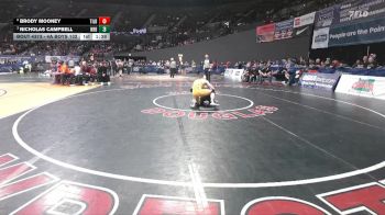 4A Boys 132 lbs 5th Place Match - Nicholas Campbell, North Bend Boys vs Brody Mooney, Tillamook Boys