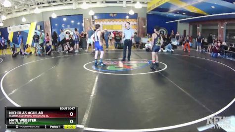 120 lbs Semifinal - Nicholas Aguilar, Florida Scorpions Wrestling Cl vs Nate Webster, Space Coast WC