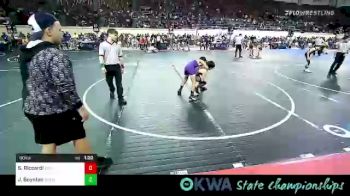 90 lbs Round Of 16 - Saint Dominic Riccardi, Pin-King All Stars vs Jayvien Boynton, Anadarko