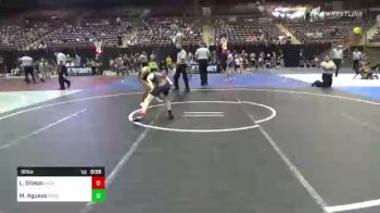 88 lbs Consi Of 8 #2 - Laramie Gibson, MidValley Wolves vs Makael Aguayo, Team Champs