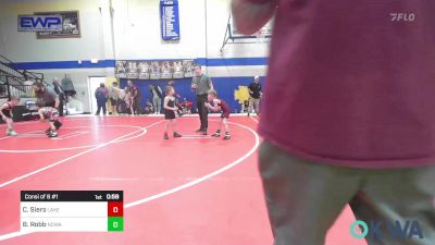52 lbs Consi Of 8 #1 - Cassius Siers, Lake Legends Wrestling Club vs Barrett Robb, Nowata