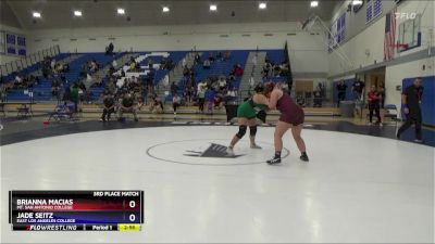 207 lbs 3rd Place Match - Brianna Macias, Mt. San Antonio College vs Jade Seitz, East Los Angeles College