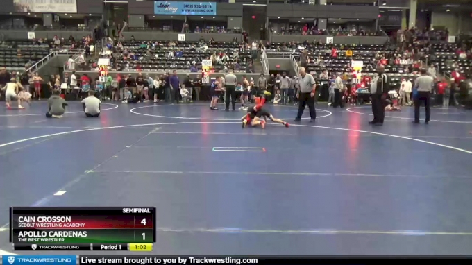 90 lbs Semifinal - Cain Crosson, Sebolt Wrestling Academy vs Apollo ...