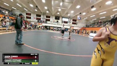 98-104 lbs Round 2 - Chance Stothart, Thermopolis Middle School vs Jason Torres, Greybull MS