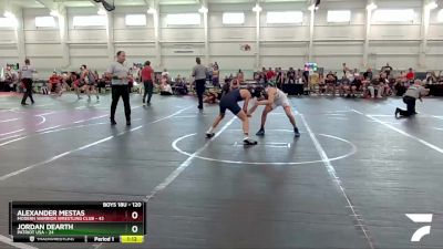 120 lbs Round 1 - Jordan Dearth, Patriot USA vs Alexander Mestas, Modern Warrior Wrestling Club