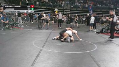 126 lbs Consi Of 8 #2 - Benjamin Cordero, Kearny vs Luke Green, The Mat Club