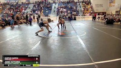 150 lbs Quarterfinals (8 Team) - Aiden Hutchins, Zephyrhills Christian vs Justus Hatch, Lemon Bay