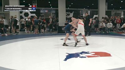 65 kg Champ. Rd Of 128 - Braxton Montgomery, Ironclad Wrestling Club vs Collin McDowell, Wisconsin Regional Training Center