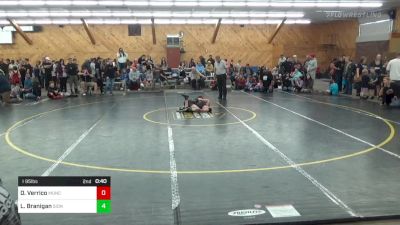 I 95 lbs Quarterfinal - Delo Verrico, Muncy vs Landen Branigan, Sidney Center