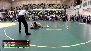 120 lbs Quarterfinal - Yezen Musallam, OLMSTED FALLS vs John Brothers, GROVE CITY