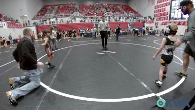 43 lbs Round Of 16 - Leo Eller, Midwest City Bombers Youth Wrestling Club vs Easton Wright, Cushing