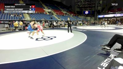 132 lbs Champ. Rd Of 128 - Elijah Ogle, IN vs Benjamin DeForest, ND