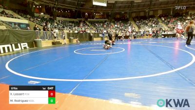 67 lbs Round Of 16 - Xander Lessert, Ponca City Wildcat Wrestling vs Mila Rodriguez, Noble Takedown Club