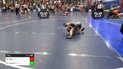 74 lbs Round Of 32 - Mike Kiley, South Hills W.A. vs Weston Cipriani, SHWA