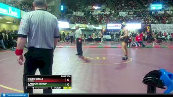 A - 160 lbs Semifinal - Landon Bishop, Ronan vs Miles Wells, Hardin